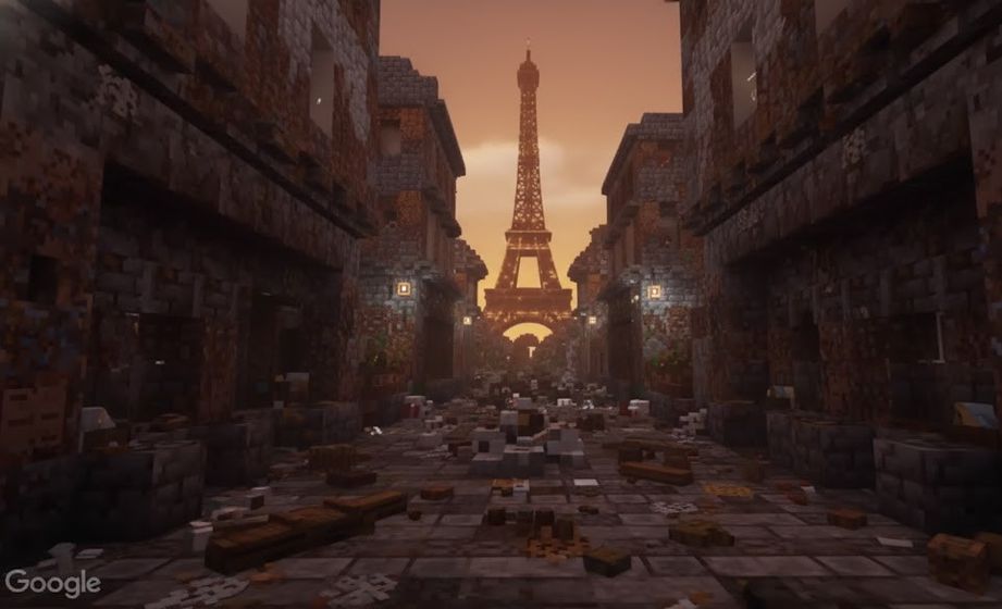 Voxel world illustration